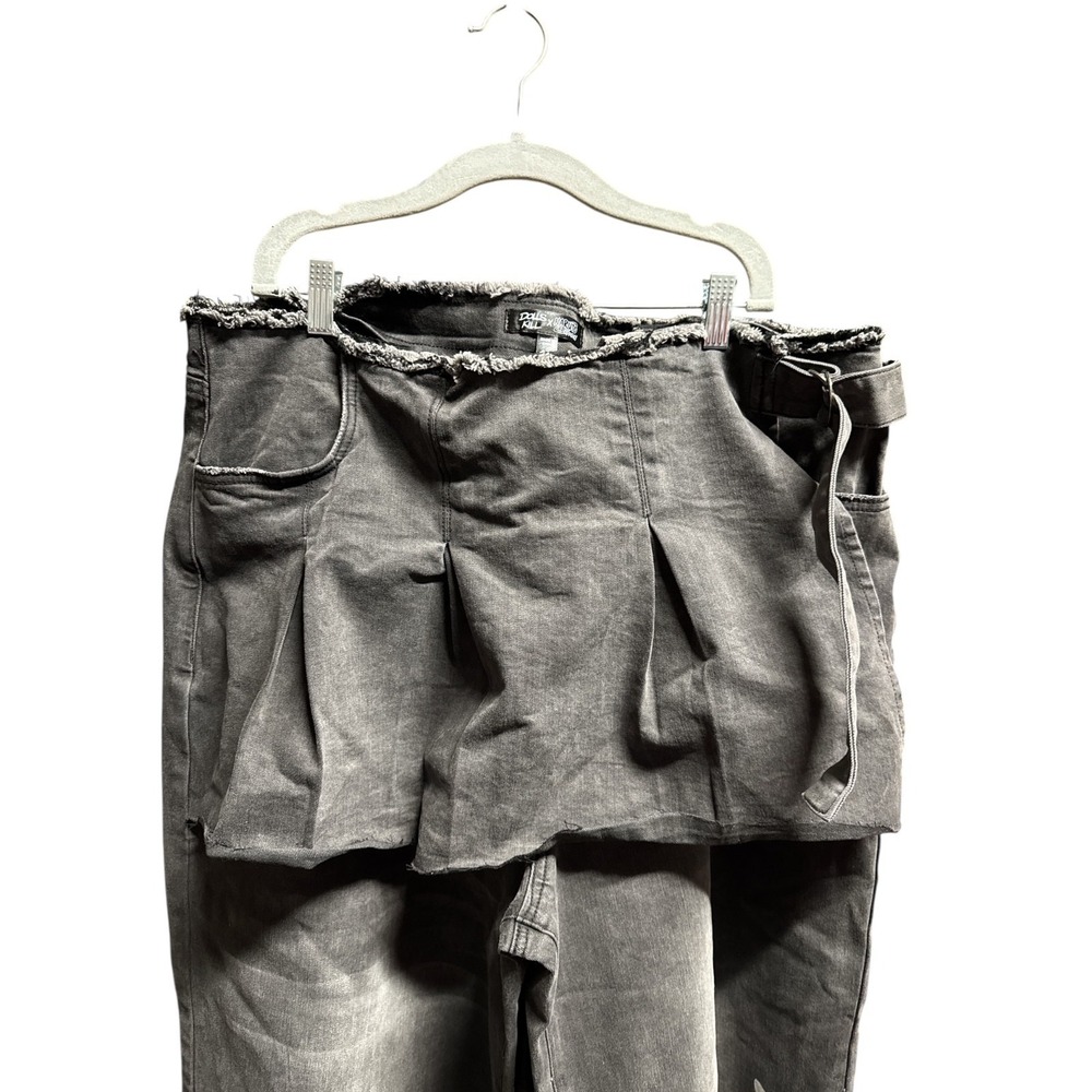 Dolls Kill x Naruto Shippuden Cyberpunk Ninja Wide Leg Harajuku Shinobi Pants 1X - Picture 3 of 8